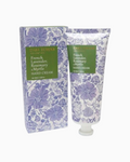 Thrift N Gift Casa Serena French Lavender, Rosemary and Myrtle hand cream in floral packaging with matching box.